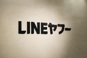 LINE Yahoo signage and logo